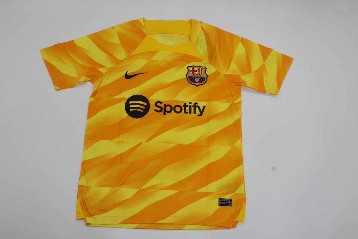 AAA Quality Barcelona 23/24 GK Yellow Soccer Jersey